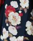参列振袖[Tokyoレトロ]濃紺に大きな紅白の八重桜[身長176cmまで]No.1013